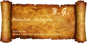 Matulai Galatea névjegykártya